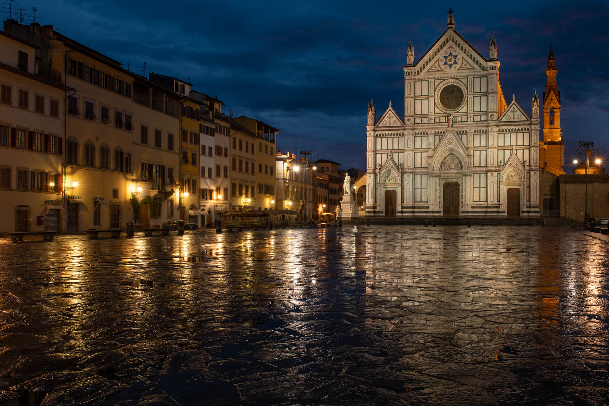 Colour Photography of the Basilica of Santa Croce in Florence